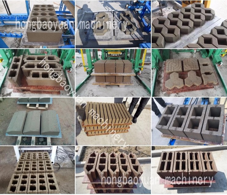 QTJ4-30A Semi Automatic Manual Hollow Cement fly ash Block bricks Making machinery Brick block Maker(图9)
